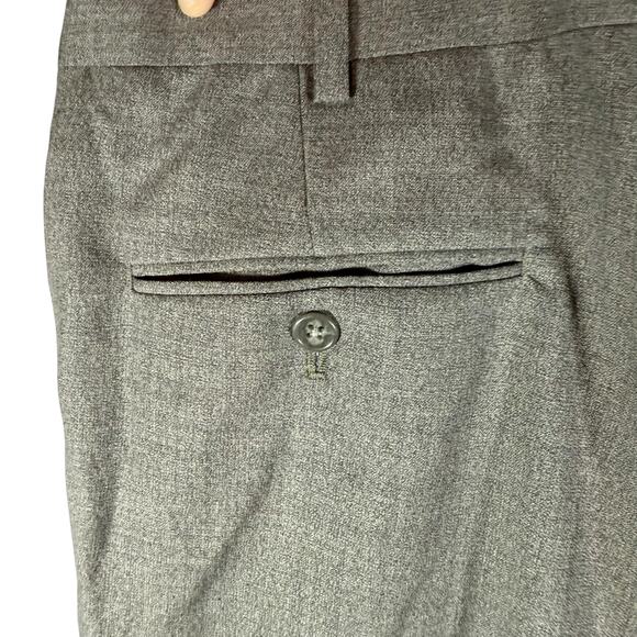 Hart Schaffner Marx Men's 44 Regular 44R Gray 100% Wool Chicago Fit Dress Pants - Picture 8 of 8